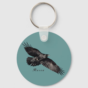 Raven Animal-älskare Bird-fancier Gifts Nyckelring