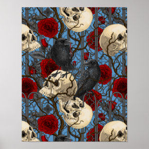 Raven är hemlig. Mörk och illustration av moody sp Poster