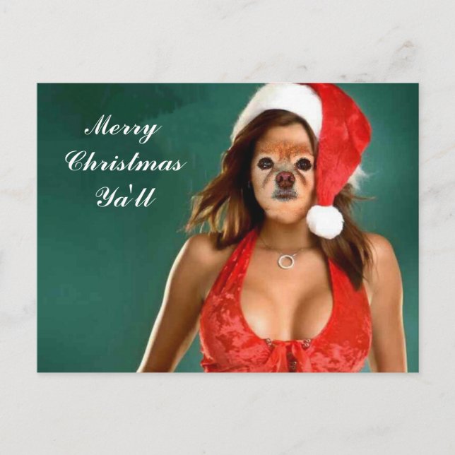 Räven är Santas hjälpreda Helg Vykort (Framsida)