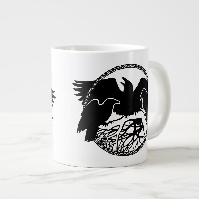 Raven Art Jumbo Mugg Coola Kråka Art Kopp & Mugg (Framsida höger)