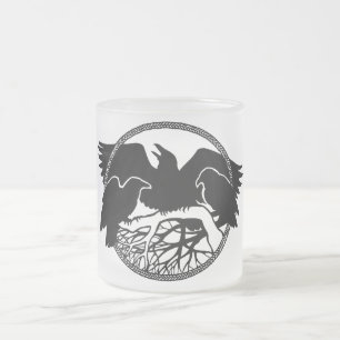 Raven Art Mugg Vild Bird Beer Mugg Raven Gasses