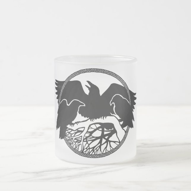 Raven Art Mugg Vild Bird Beer Mugg Raven Gasses (Center)