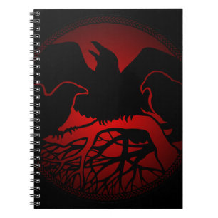 Raven Art Notebook Kråka Art Journal Bok Anteckningsbok