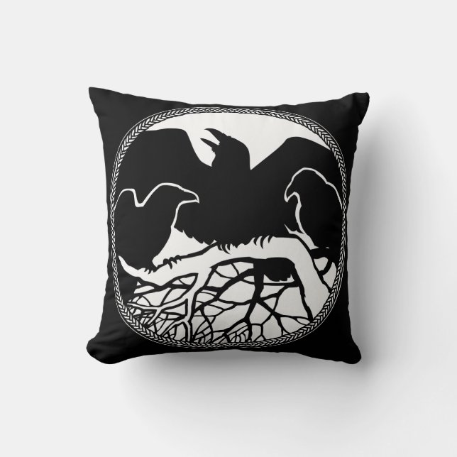 Raven Art Pillows First Nations Wildlife Pillows Kudde (Framsida)