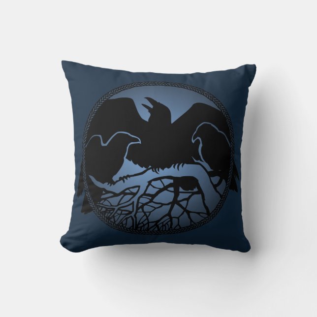 Raven Art Pillows First Nations Wildlife Pillows Kudde (Framsida)
