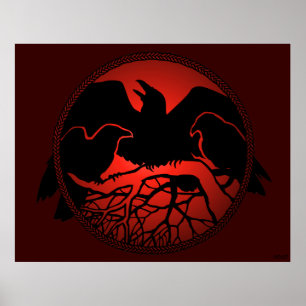 Raven Art Poster Native Wildlife Art Prints Decor