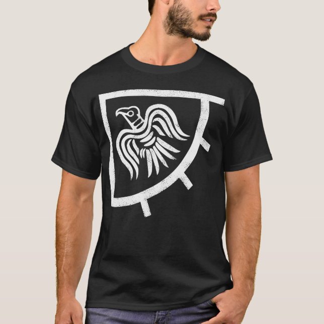Raven Banner Viking Flagga Tee Shirt (Framsida)