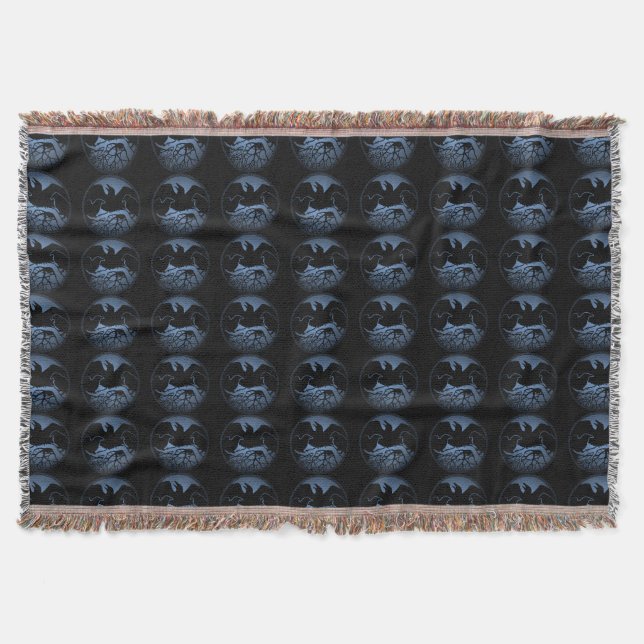 Raven Bird Blanket Spirit Animals Throw Blankets Filt (Framsidan)