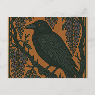 Raven Bird Helg Vykort