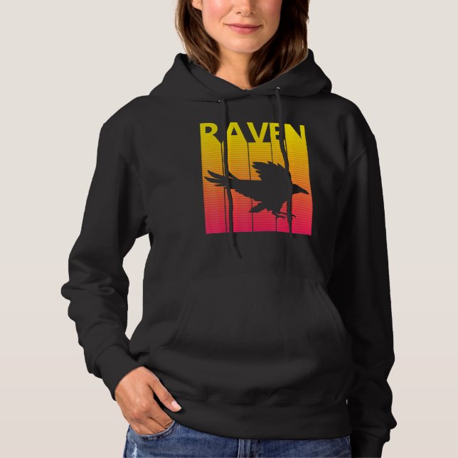 Raven Bird Retro Costume T Shirt (Framsida)