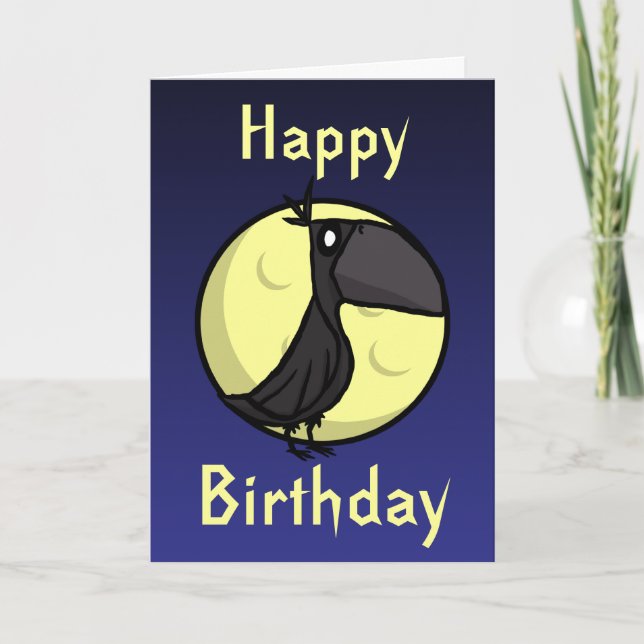 Raven Birthday Card Kort (Framsida)