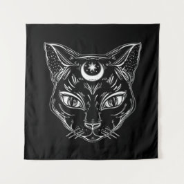 Raven Black Cat Design Black BackDrop