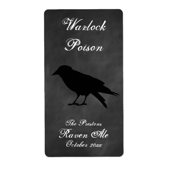 Raven Black Vin-etikett Fraktsedel (Framsidan)