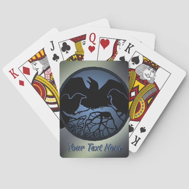 Raven Cards Anpassningsbar Tribal Art Spelkort (Baksidan)