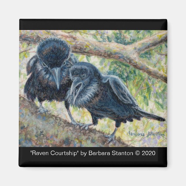"Raven Courtship" Magnet (Framsidan)