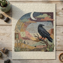 Raven & Desert Moon – Mystical Bird Gothic översät