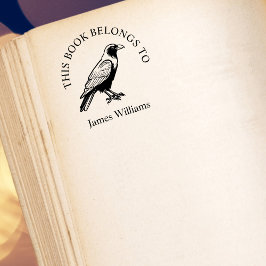 Raven detta Tillhör Bok till Personlig Bok Frimärk Självfärgande Stämpel