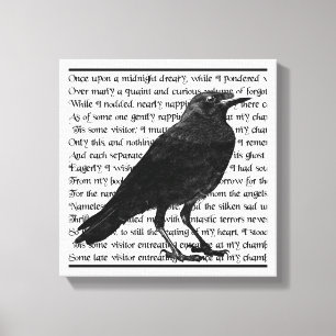 Raven Dikt Edgar Allan Poe Canvastryck