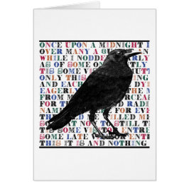 Raven Dikt Edgar Allan Poe Hälsningskort