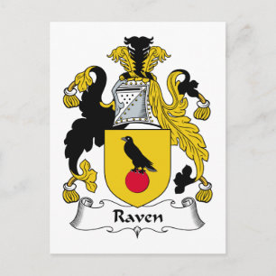 Raven familjevapen vykort