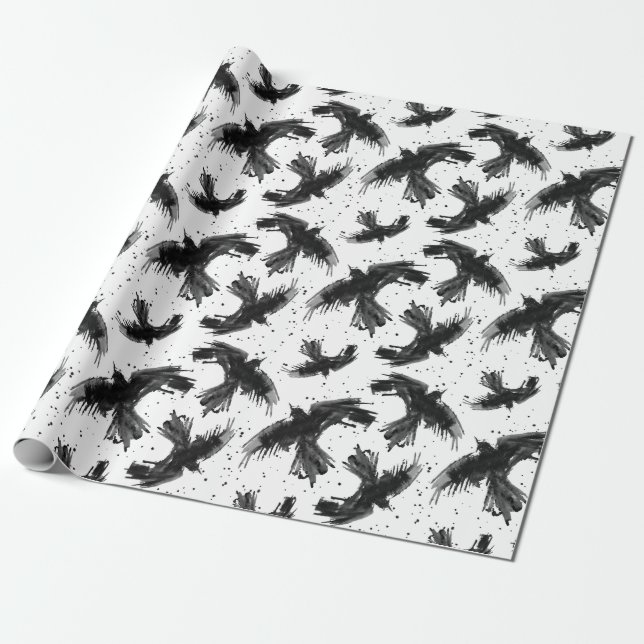Raven Flight Wrapping Papprare Presentpapper (Utrullad)