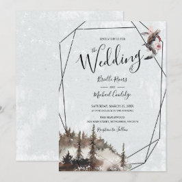 Raven, Forest och Crescent Måne Bröllop Inbjudningar