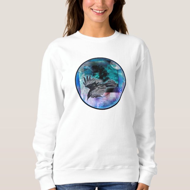 RAVEN FULL MOON NIGHT FLIGHT T SHIRT (Framsida)