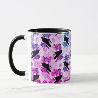 Raven Full Moon över hela Mönster-kaffe Mugg