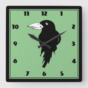 Raven Fyrkantig Klocka
