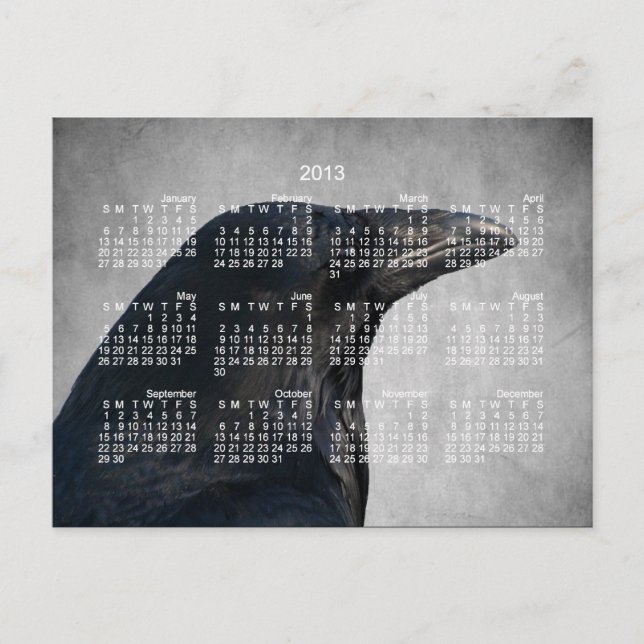 Raven Glamor Shot Kalender 2013 Vykort (Framsida)