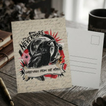 Raven gotisk punk collagekonst