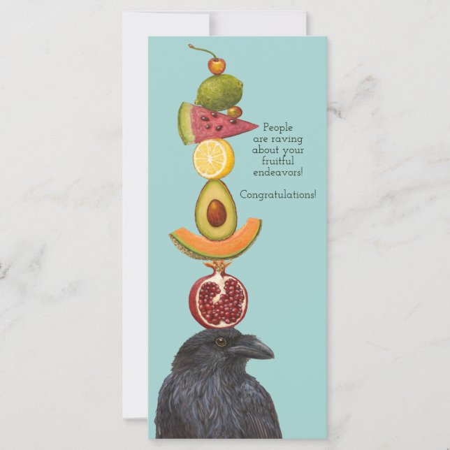 Raven grattiss platta kort (Framsida)