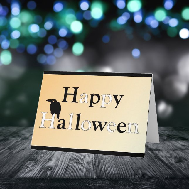 Raven Happy halloween ・ Birthday Kort (Skapare uppladdad)