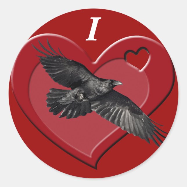 Raven & Heart Klistermärken (Framsida)