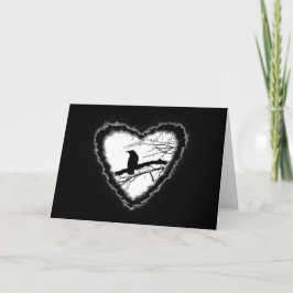 Raven Heart Valentine Romantik Kärlek Card Helgkort