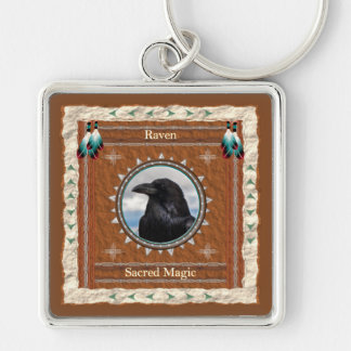 Raven-Helig Magic-Nyckelring Fyrkantig Silverfärgad Nyckelring