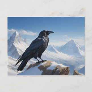 Raven high in the mountains vykort