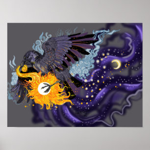 Raven Himlar Folklore Poster