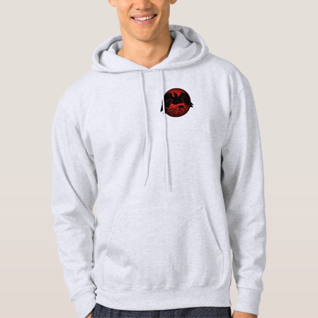 Raven Hoodie Jacka Kråkan  för kvinnor i Raven Art (Framsida)