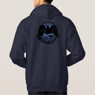 Raven Hoodie Jacka Kråkan för kvinnor i Raven Art