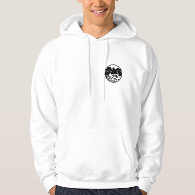 Raven Hoodie Unisex Raven/Kråka Art Shirts (Framsida)