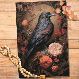 Raven i Blommor 2 Decoupage Papper