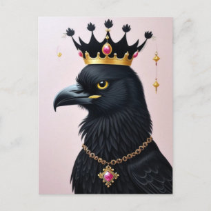 Raven i ett vykort för krona