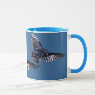 Raven i Flight Wildlife Älskare Mugg