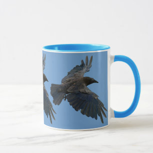 Raven i Flight Wildlife Älskare Mugg