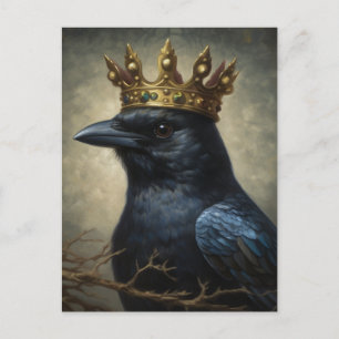 Raven i Krona Vykort