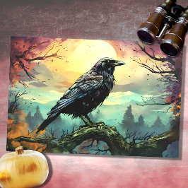 Raven i Spooky Ligcape 1 Decoupage Papper