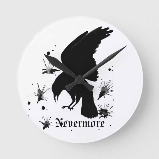 Raven Ickmore Rund Klocka (Framsida)