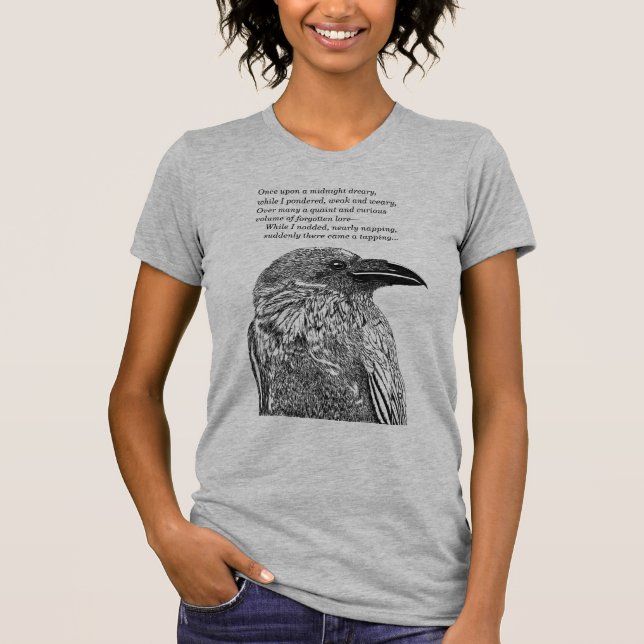 Raven Illustration & Dikt Get T Shirt (Framsida)