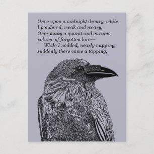 Raven Illustration & Dikt Samla Vykort